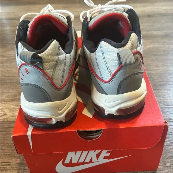 Nike Air Max 98 Men's Gray and Red Sneakers